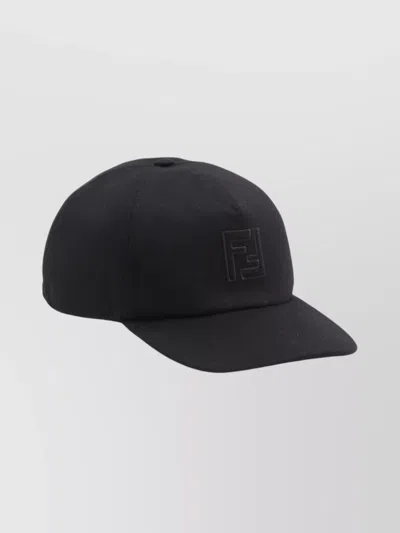 Fendi Cashmere And Wool Cap Featuring Embroidery In Blue