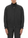 Fendi Felted Bomber Jacket In Black