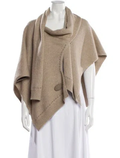Pre-owned Fendi Cashmere Cowl Neck Sweater In Neutral