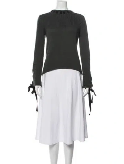 Pre-owned Fendi Cashmere Crew Neck Sweater In Green