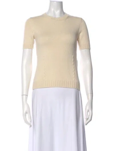 Pre-owned Fendi Cashmere Crew Neck Sweater In Neutral