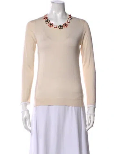 Pre-owned Fendi Cashmere Crew Neck Sweater In Neutrals