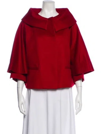 Pre-owned Fendi Cashmere Evening Jacket In Red