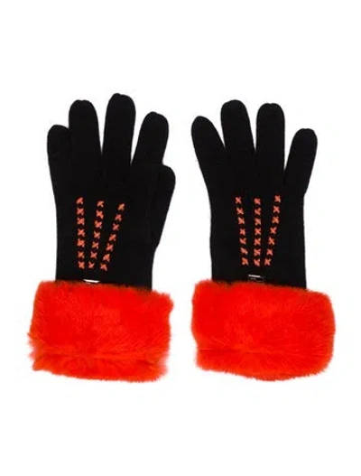 Pre-owned Fendi Cashmere Gloves In Multi