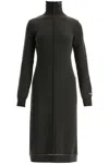 Fendi Cashmere High-neck Midi Dress In Green