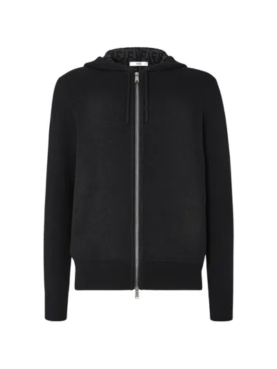 Fendi Black Ff Zucca Cashmere Sweatshirt