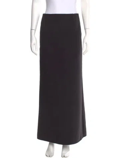 Pre-owned Fendi Cashmere Long Skirt W/ Tags In Black