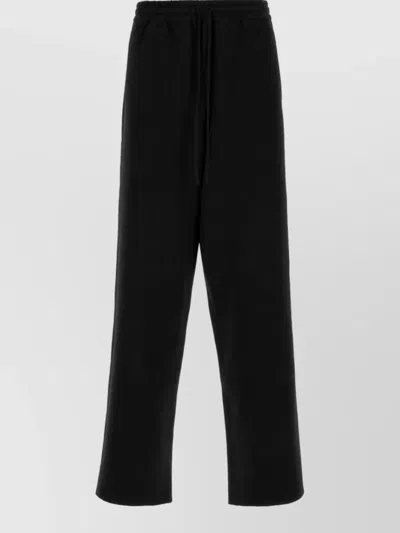 Fendi Cashmere Loose-fit Trousers In Black