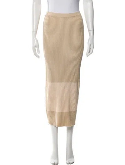 Pre-owned Fendi Cashmere Midi Length Skirt In Neutral