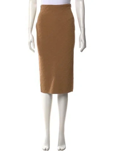 Pre-owned Fendi Cashmere Midi Length Skirt In Neutrals