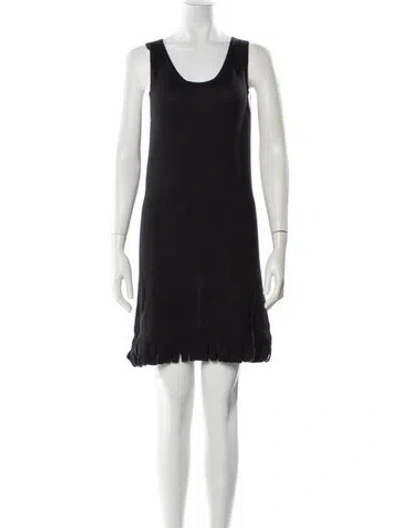 Pre-owned Fendi Cashmere Mini Dress In Black