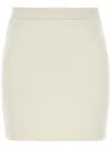 Fendi White Cashmere Blend Mini Skirt In 白色