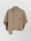Fendi Cashmere Poncho With Asymmetric Draped Silhouette