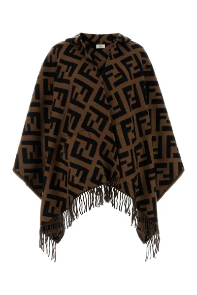 Fendi Cashmere Poncho With Fringes