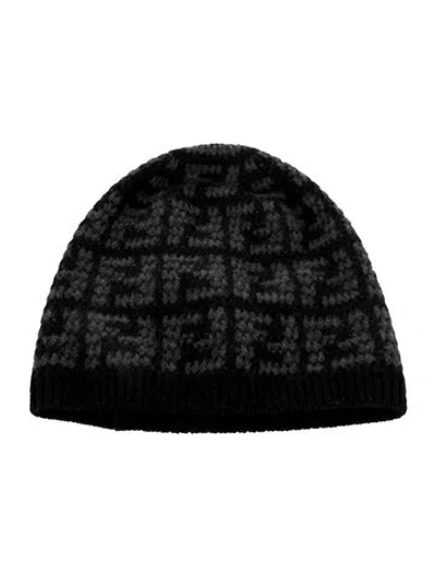 Pre-owned Fendi Cashmere Quilted Beanie W/tags In Multi