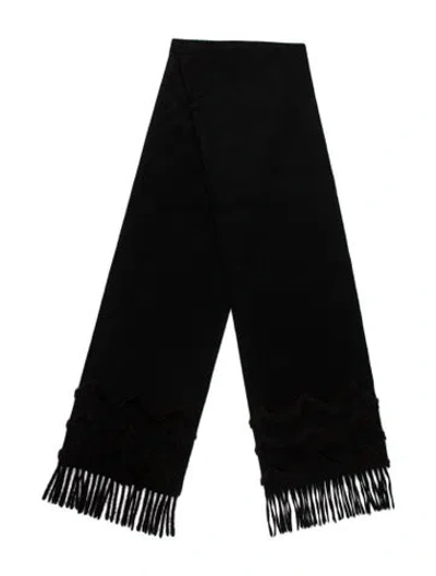 Pre-owned Fendi Cashmere Scarf In Black