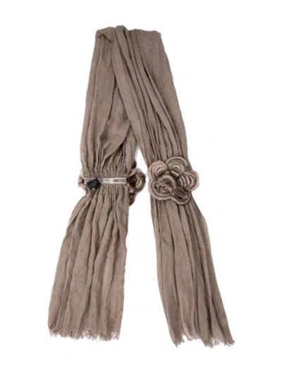 Pre-owned Fendi Cashmere Scarf In Neutrals