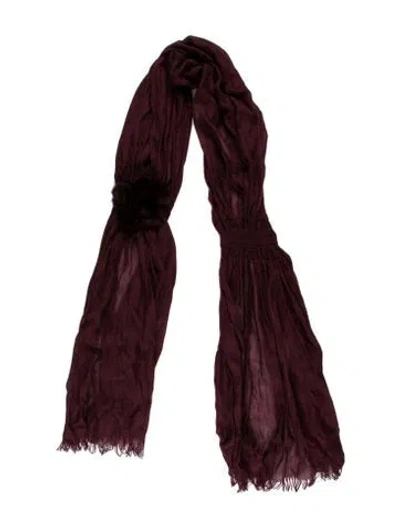 Pre-owned Fendi Cashmere Scarf In Red