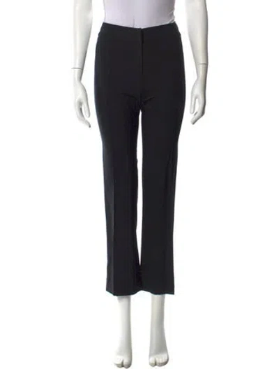 Pre-owned Fendi Cashmere Straight Leg Pants In Black