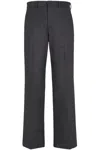 Fendi Stretch Cashmere Trouser With Logoed Detail In Multicolor