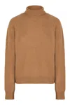 Fendi Cashmere Turtleneck Pullover In Tan
