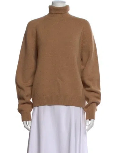 Pre-owned Fendi Cashmere Turtleneck Sweater In Blue/brown