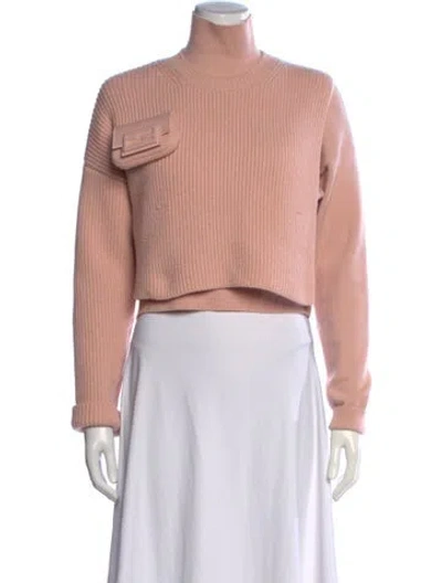 Pre-owned Fendi Cashmere Turtleneck Sweater In Pink