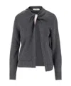Fendi Cashmere Wool Cardigan With Long Sleeves In Black