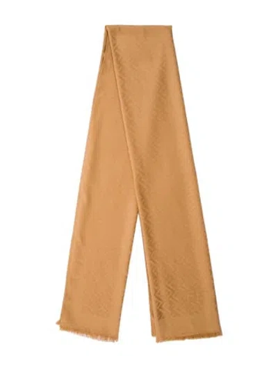 Pre-owned Fendi Cashmere Zucca Ff Logo Scarf