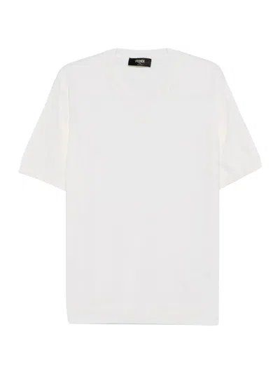 Fendi T-shirt Co Cash In White