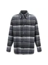 Fendi Checked Virgin Wool Overshirt Withdouble Breast Pocket