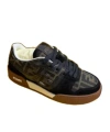 Fendi Match Ff Jacquard Low-top Sneakers In Black