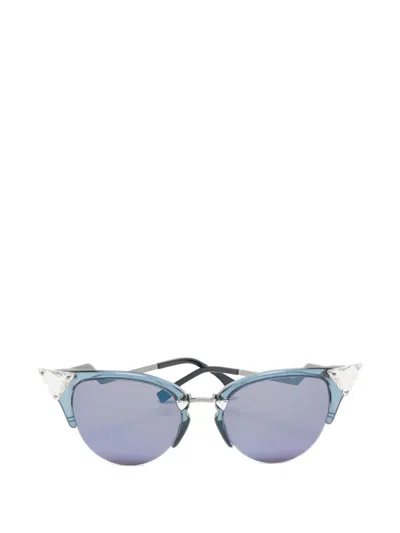 Pre-owned Fendi Cat-eye Crystal Sunglasses