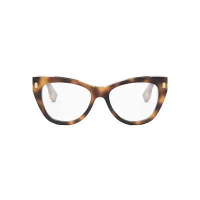 Fendi Cat-eye Frame Glasses In 053