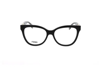 Fendi Cat-eye Frame Glasses In Black