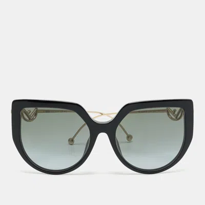 Pre-owned Fendi Cat Eye Sunglasses In Black