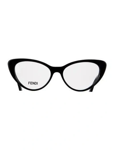 Pre-owned Fendi Cat-eye Eyeglasses In Black