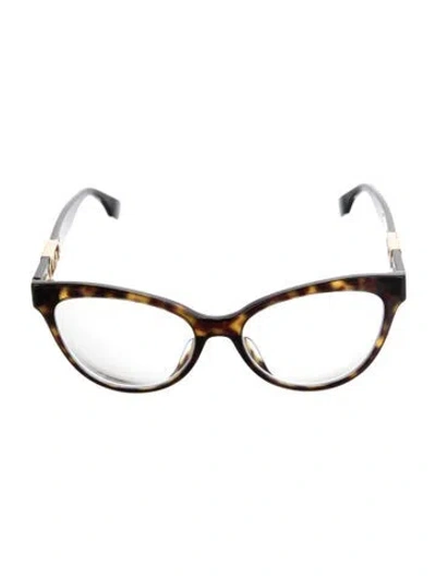 Pre-owned Fendi Cat-eye Eyeglasses In Brown