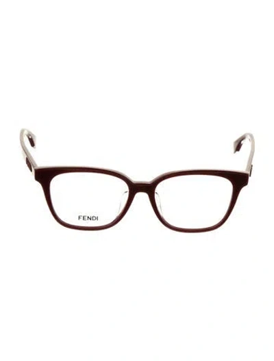 Pre-owned Fendi Cat-eye Eyeglasses In Brown