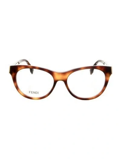 Pre-owned Fendi Cat-eye Eyeglasses W/ Tags In Brown