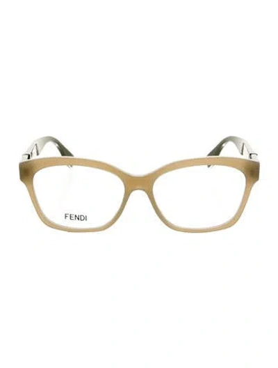 Pre-owned Fendi Cat-eye Eyeglasses W/ Tags In Green