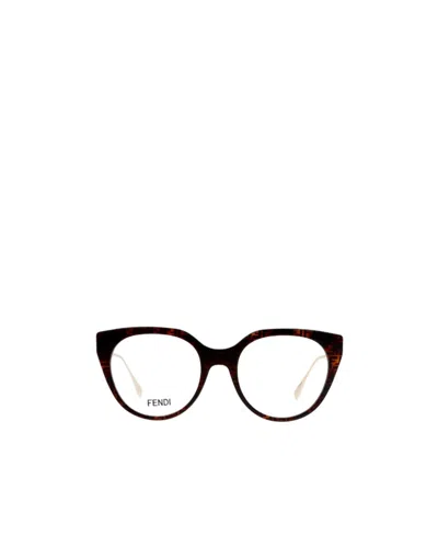 Fendi Cat-eye Frame Glasses In Gray