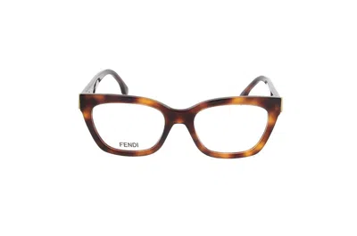 Fendi Cat-eye Frame Glasses In Pattern