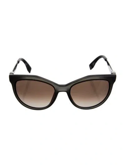 Pre-owned Fendi Cat-eye Gradient Sunglasses In Black