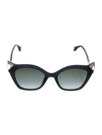 Pre-owned Fendi Cat-eye Gradient Sunglasses In Blue
