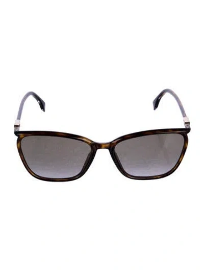 Pre-owned Fendi Cat-eye Gradient Sunglasses In Brown