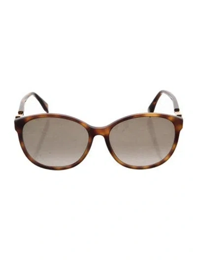 Pre-owned Fendi Cat-eye Gradient Sunglasses In Brown