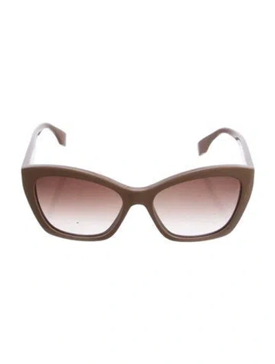 Pre-owned Fendi Cat-eye Gradient Sunglasses In Neutral