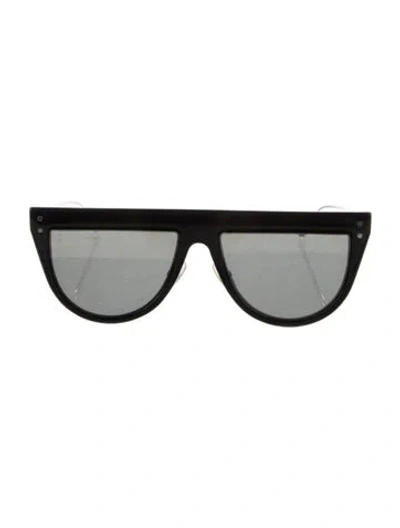 Pre-owned Fendi Cat-eye Mirrored Sunglasses In Black
