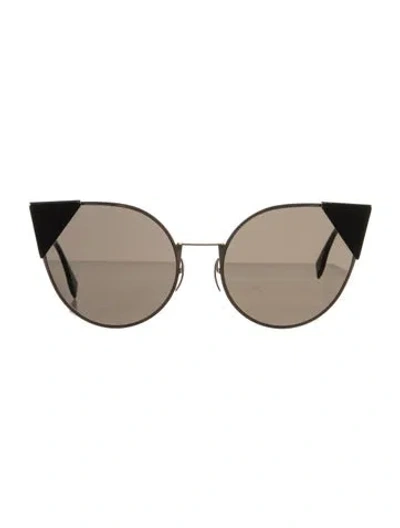 Pre-owned Fendi Cat-eye Mirrored Sunglasses In Gold